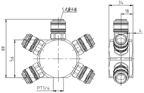 多路分支配管.星形图形.jpg